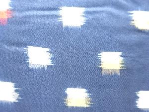 アンティーク　枡模様織り出し銘仙着物